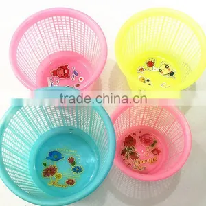 Durable Plastic Mesh 14L Waste Bins Perforated Plastic Trash Can thumbnail-1