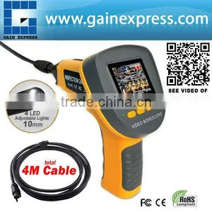 2.4" Video Inspection Waterproof Camera Endoscope Snake Borescope 360 Rotation 4 Meter (1M + 3M) Cable 10mm Diameter thumbnail-1