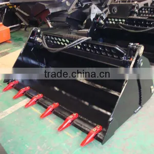 4 in 1 Bucket for Skid Steer Loader, Bohcat Bucket, Combination Bucket, Skid Steer Loader Attachments thumbnail-1