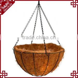 Flower Basket With Coco Liner Round Coconut Hanging Basket thumbnail-1