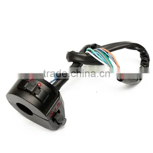 Motorcycle PVC Waterproof Weatherproof 7/8 Diameter Handlebar Horn Turn Signal Headlight Electrical Start Switch 12V Black thumbnail-4