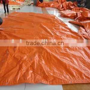 Orange Gas Proof Tarpaulin With Foam , Insulated Tarp Concrete Curing Blanket thumbnail-1