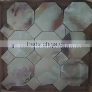 Excellent Quality LIGHT GREEN ONYX MOSAIC TILES COLLECTIONS thumbnail-2