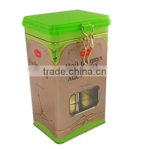 Coffee Tin Box With Plastic Lid thumbnail-1