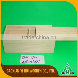 Light Weight Solid Wood Box With Black Painting and Slide Lid thumbnail-4