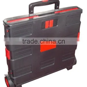 Plastic Folding Shopping Carts With Wheels for Seniors Shopping Trolley thumbnail-6