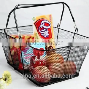 Hanging Wire Mesh Storage Basket With Moved Handle thumbnail-1