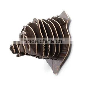 ECO-Friendly & Recyclable Cardboard Bear Head Home Decoration Use Arts thumbnail-5