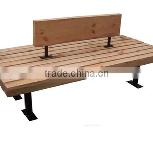 Outdoor Garden Double Backrest Wooden Benches thumbnail-2