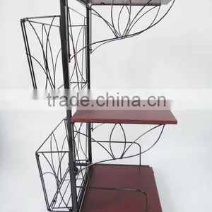 Multi-Function 3 Tiers Removable Sofa Side Table Rolling Magazine Table thumbnail-1