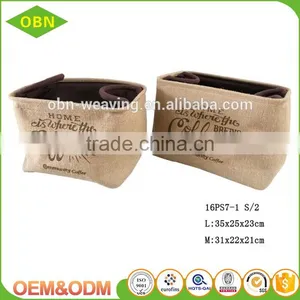 Wholesale China Customized Household Decorative Jute Storage Basket Bag for Toy Sundries thumbnail-1