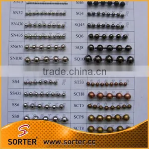 Fashion Electroplating Silver/black/gold Small Round Stainless Steel Neck Ball Chains thumbnail-1