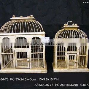 Hanging Vintage Antique Birdcage Wooden thumbnail-1