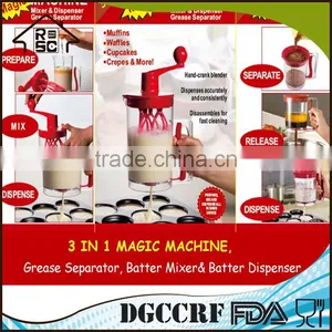 3 In 1 Grease Separator Cupcake Batter Dispenser and Cake Mixer Machine As Seen On TV thumbnail-1