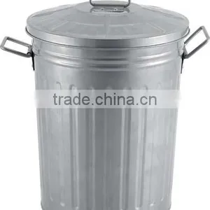 Colorful Galvanized Metal Garbage Can Trash Can Waste Bin thumbnail-4