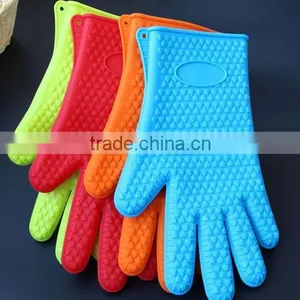 Wholesale Custom Silicone Oven Mitts Heat Resistant Microwave Heated Gloves thumbnail-5