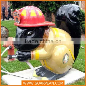 Fake Fiberglass Cartoon Squirrel Statue thumbnail-1