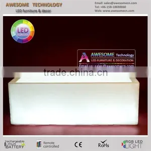 Square Color Changing Glowing Plastic Garden Pot thumbnail-2