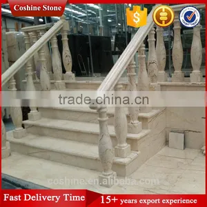 Popular Fashion Polished Natural Stone Sofita Beige Marble Staircase thumbnail-1