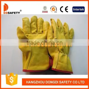 AB Grade Yellow Cow Grain Leather Driver Gloves thumbnail-1