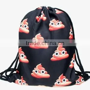 Drawstring Backpack Tote School Bag Bookbags Sport Pack String Bags 3D Designs thumbnail-2