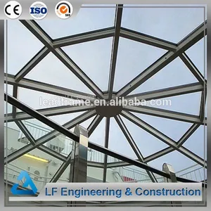 High Standard Galvanized Steel Space Frame Dome Skylight thumbnail-5
