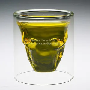 Skull Shape Glass Whisky Cup Beer Cup Red Wine Cup for Bar Fashion Glass Cup Birthday Glass Festival Glass Cup thumbnail-1