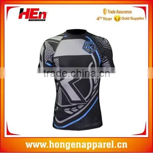 Hongen Apparel Customized Design Unisex Rash Guard, Custom Printed Rash Guard, Mma Rash Guard thumbnail-1