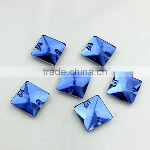 Flat Back Sew on Square Shape Crystal Rhinestone for Garment Accessories thumbnail-1