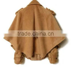 Ladies Double Breasted Cloak Style Korean Coat thumbnail-2