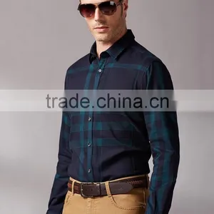Egyptian Cotton Plaid Men Shirt SHL101 thumbnail-2
