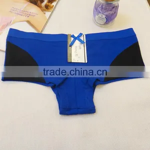 Color Block With Applique Wholesale Hot Teen Gilrs Panties Stock Active Women Boxer Underwear thumbnail-4