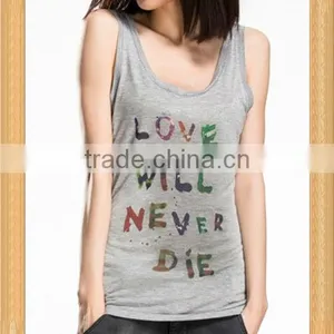 100% Cotton Custom Tank Top Women Printing Cheap Wholesale Manufacture China thumbnail-2
