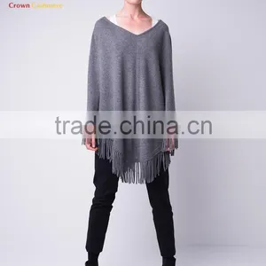 Women Fashion Knit Poncho Wool Poncho Wholesale thumbnail-1