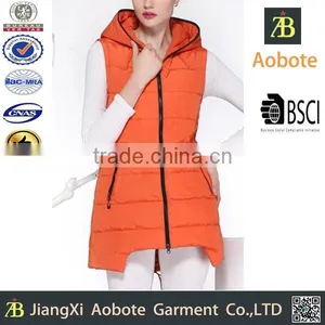 2015 High Quality Light Outdoor Woman Long Down Vest thumbnail-1
