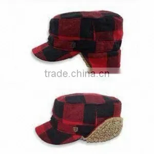 Winter Hats With Ear Flap, Made of Cotton or Polyester thumbnail-1