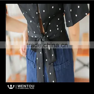 Wholesale Ladies Short Sleeve V Neck Dot Print Blouse thumbnail-6