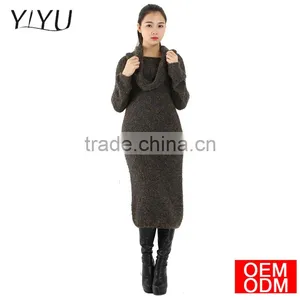 Spring Autumn Women Sexy Sweater Dresses Winter Christmas Long Sweaters Knitted Thick Warm Sweater and Pullovers Burderry Jumper thumbnail-2