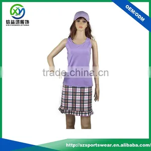 Sublimation Printing Plaid Design Ladies Dry Fit Golf Skort thumbnail-1