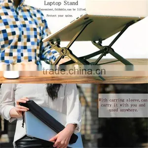 Ergonomic Height Adjustable Portable Folding Laptop Ipad Stand in Bed Laptop Stand thumbnail-1