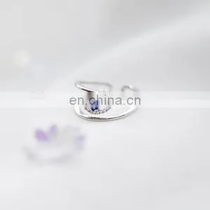 925 Sterling Silver Ring Adjustable Silver Ring Eye Ring thumbnail-4