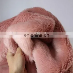 100% Polyester Made Fake Rabbit Fur Fabric thumbnail-2