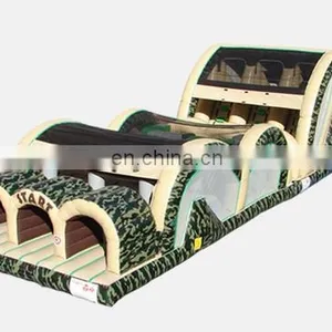 Camo 3 Lane Inflatable Obstacle Course Game,outdoor Obstacle Game thumbnail-1