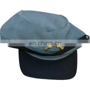 HMB-904C LEATHER CIVIL WAR CAP LIGHT GREEN HATS RUSSIAN STYLE HAT thumbnail-1