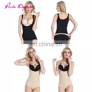 Plus Size Firm Control Open Bust One Piece Bodysuit thumbnail-2