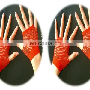 Open Red Finger Gloves Smart Gloves Fingerless Gloves Women thumbnail-1