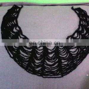 BEAUTIFUL BEADED BLACK BEAD NECKLACE COLLAR CHOKER thumbnail-1