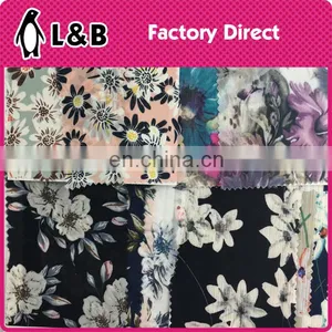 Fabric Polyester Wholesale Dress Georgette Digital Tropical Print Fabric thumbnail-4