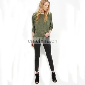 Autumn Apparel Women Clothes Long Sleeve Plus Size T Shirt Blank T-shirt thumbnail-3