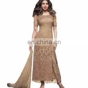 Priyanka Chopra Straight Cut Heavy Salwar Kameez / Latest Party Wear Collections 2017 / Salwar Suits Collections (salwar Kameez thumbnail-1